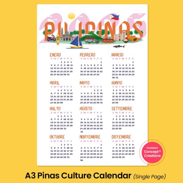 Pilipinas Icon 1-Page Calendar